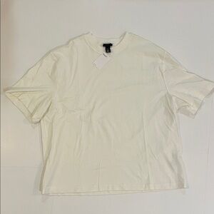 NWT Men’s H&M White/Cream Short Sleeve Tee size XL